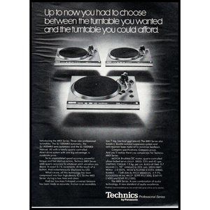1977 Technics Professional MKII Series SL-1300MKII Turntable Vintage Print Ad